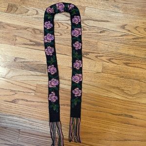Anthropologie Floral Beaded Belt/Scarf/Sash